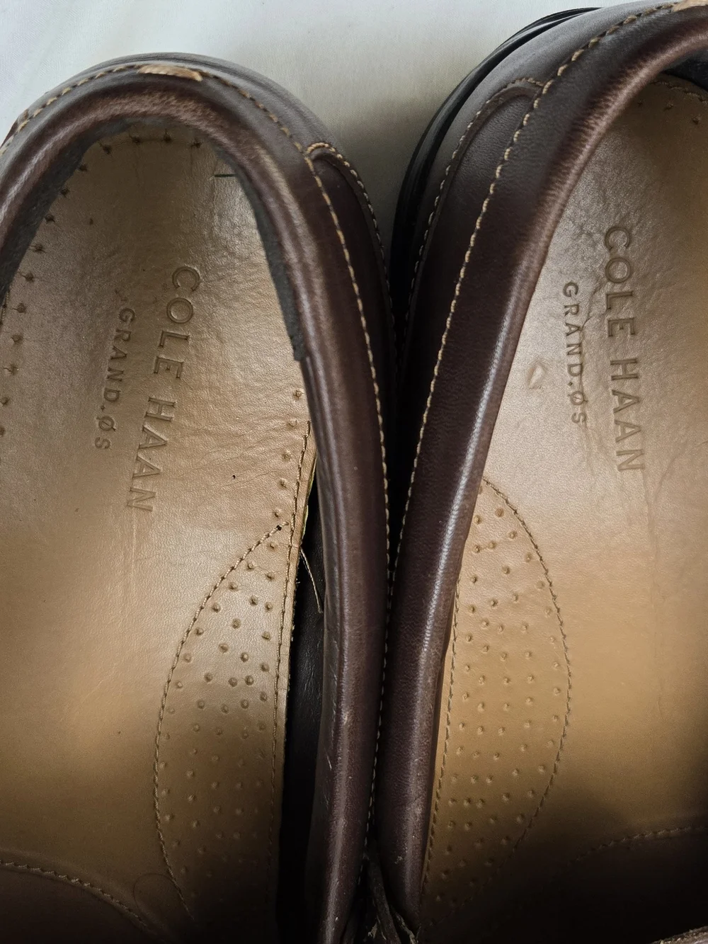 Cole Haan Grand.OS Men's Brown Leather Penny Loafers Size 13M Slip On Comfort